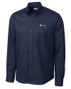 Fairleigh Dickinson Knights Cutter & Buck Epic Easy Care Nailshead Mens Long Sleeve Dress Shirt Navy Blue Mannequin Thumbnail Image
