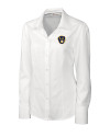 Milwaukee Brewers Cutter & Buck Epic Easy Care Nailshead Womens Long Sleeve Dress Shirt White Mannequin Thumbnail Image