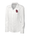 St. Louis Cardinals- Cutter & Buck Epic Easy Care Nailshead Womens Long Sleeve Dress Shirt White Mannequin Thumbnail Image