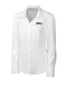 View image 1: Seattle Seahawks Cutter & Buck Epic Easy Care Nailshead Womens Long Sleeve Dress Shirt White Mannequin