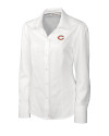 Chicago Bears - Cutter & Buck Epic Easy Care Nailshead Womens Long Sleeve Dress Shirt White Mannequin Thumbnail Image