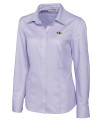 Baltimore Ravens Cutter & Buck Epic Easy Care Nailshead Womens Long Sleeve Dress Shirt Opal Mannequin Thumbnail Image