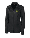Oregon Ducks Cutter & Buck Epic Easy Care Nailshead Womens Long Sleeve Dress Shirt Black Mannequin Thumbnail Image