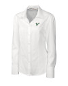 South Florida Bulls Cutter & Buck Epic Easy Care Nailshead Womens Long Sleeve Dress Shirt White Mannequin Thumbnail Image
