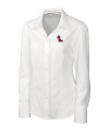 Ole Miss Rebels Cutter & Buck Epic Easy Care Nailshead Womens Long Sleeve Dress Shirt White Mannequin Thumbnail Image
