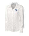 Kentucky Wildcats Cutter & Buck Epic Easy Care Nailshead Womens Long Sleeve Dress Shirt White Mannequin Thumbnail Image