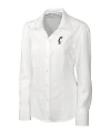 Cincinnati Bearcats Cutter & Buck Epic Easy Care Nailshead Womens Long Sleeve Dress Shirt White Mannequin Thumbnail Image