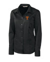 Tennessee Volunteers Cutter & Buck Epic Easy Care Nailshead Womens Long Sleeve Dress Shirt Black Mannequin Thumbnail Image