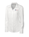 View image 1: Fairleigh Dickinson Knights Cutter & Buck Epic Easy Care Nailshead Womens Long Sleeve Dress Shirt White Mannequin
