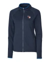 View image 1: Cleveland Guardians Cutter & Buck Womens Discovery Windblock Jacket Admiral Mannequin