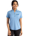 Seafair Cutter & Buck Forge Eco Stretch Recycled Womens Short Sleeve Polo Dark Atlas Heather Front Thumbnail Image