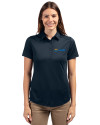 Seafair Cutter & Buck Prospect Eco Textured Stretch Recycled Womens Short Sleeve Polo Navy Blue Front Thumbnail Image