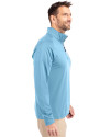 Seafair Cutter & Buck Adapt Eco Knit Stretch Recycled Mens Quarter Zip Pullover Atlas Light Blue Side Thumbnail Image