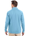 Seafair Cutter & Buck Adapt Eco Knit Stretch Recycled Mens Quarter Zip Pullover Atlas Light Blue Back Thumbnail Image