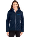 Seafair Cutter & Buck Evoke Softshell Recycled Full Zip Womens Jacket Navy Blue Front Thumbnail Image