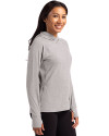 Seafair Cutter & Buck Adapt Knit Recycled Womens Heathered Hooded Pullover Polished Heather Side Thumbnail Image