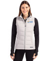 Seafair Cutter & Buck Evoke Hybrid Softshell Recycled Womens Full Zip Vest CONCRETE Front Thumbnail Image