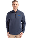 Seafair Cutter & Buck Peshastin Fleece Recycled Mens Half Zip Pullover Navy Blue Heather Front Thumbnail Image