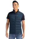 Seafair Cutter & Buck Evoke Hybrid Softshell Recycled Mens Full Zip Vest Navy Blue Front Thumbnail Image