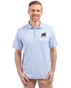 Georgia Bulldogs - Cutter & Buck Virtue Eco Pique Botanical Print Recycled Mens Polo Atlas Light Blue Front Thumbnail Image