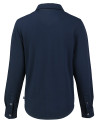 UNC Wilmington Seahawks - Cutter & Buck Advantage Eco Tri-Blend Pique Womens Long Sleeve Button Up Liberty Navy Mannequin Back Thumbnail Image