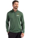 UNC Wilmington Seahawks - Cutter & Buck Coastline Eco Epic Comfort Recycled Mens Quarter Zip Hunter Green Front Thumbnail Image