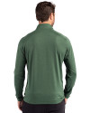 UNC Wilmington Seahawks - Cutter & Buck Coastline Eco Epic Comfort Recycled Mens Quarter Zip Hunter Green Back Thumbnail Image