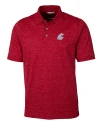 Washington State Cougars Cutter & Buck Advantage Tri-Blend Space Dye Mens Big and Tall Polo Dark Cardinal Red Mannequin Thumbnail Image