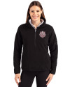 Indiana Hoosiers College Football Playoff 2025 National Champions Cutter & Buck Cascade Eco Sherpa Fleece Womens Pullover Jacket Black Front Thumbnail Image