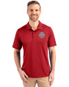 Indiana Hoosiers College Football Playoff 2025 National Champions Cutter & Buck Prospect Eco Textured Stretch Recycled Mens Short Sleeve Polo Cardinal Red Front Thumbnail Image