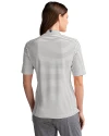 Indiana Hoosiers College Football Playoff 2025 National Champions Cutter & Buck Virtue Eco Pique Stripe Recycled Womens Top Polished Medium Gray Back Thumbnail Image