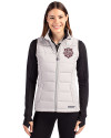 Indiana Hoosiers College Football Playoff 2025 National Champions Cutter & Buck Evoke Hybrid Softshell Recycled Womens Full Zip Vest CONCRETE Front Thumbnail Image