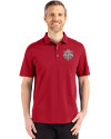 Indiana Hoosiers College Football Playoff 2025 National Champions Cutter & Buck Advantage Eco Tri-Blend Pique Mens Refresh Epic Confidence Polo Cardinal Red Front Thumbnail Image