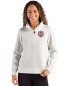 Indiana Hoosiers College Football Playoff 2025 National Champions Cutter & Buck Roam Epic Versatility Recycled Womens Quarter Zip Pullover Solitare Front Thumbnail Image