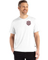 Indiana Hoosiers College Football Playoff 2025 National Champions Cutter & Buck Coastline Eco Epic Comfort Recycled Mens Short Sleeve Tee White Front Thumbnail Image
