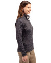 2026 Seattle FIFA World Cup Cutter & Buck Traverse Stretch Eco Camo Print Quarter Zip Womens Pullover Black Side Thumbnail Image