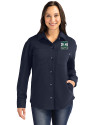 2026 Seattle FIFA World Cup Cutter & Buck Roam Epic Versatility Recycled Womens Shirt Jacket Navy Blue Front Thumbnail Image