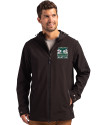 2026 Seattle FIFA World Cup Cutter & Buck Camano Everyday Stretch Recycled Mens Water Resistant Jacket Black Front Thumbnail Image
