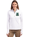 View image 1: Seattle 2026 Soccer - Cutter & Buck Traverse Recycled Smooth Stretch Womens Quarter Zip Pullover White Front