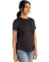 2026 Seattle FIFA World Cup Cutter & Buck Coastline Eco Epic Comfort Recycled Womens Short Sleeve Tee Black Side Thumbnail Image