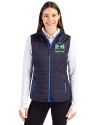 2026 Seattle FIFA World Cup Cutter & Buck Rainier PrimaLoft® Epic Versatility Womens Insulated Recycled Full Zip Puffer Vest Dark Navy Front Thumbnail Image