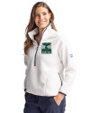 2026 Seattle FIFA World Cup - Cutter & Buck Cascade Eco Sherpa Fleece Womens Pullover Jacket Shell/Navy Blue Front Thumbnail Image