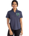 2026 Seattle FIFA World Cup Cutter & Buck Forge Eco Stretch Recycled Womens Short Sleeve Polo Dark Navy Blue Heather Front Thumbnail Image