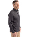 2026 Seattle FIFA World Cup Cutter & Buck Peshastin Fleece Recycled Mens Half Zip Pullover Black Heather Side Thumbnail Image