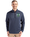 2026 Seattle FIFA World Cup Cutter & Buck Peshastin Fleece Recycled Mens Half Zip Pullover Navy Blue Heather Front Thumbnail Image