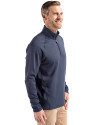 2026 Seattle FIFA World Cup Cutter & Buck Peshastin Fleece Recycled Mens Half Zip Pullover Navy Blue Heather Side Thumbnail Image