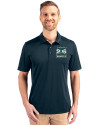 2026 Seattle FIFA World Cup Cutter & Buck Prospect Eco Textured Stretch Recycled Mens Short Sleeve Polo Navy Blue Front Thumbnail Image