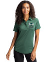 2026 Seattle FIFA World Cup Cutter & Buck Prospect Eco Textured Stretch Recycled Womens Short Sleeve Polo Hunter Green Front Thumbnail Image