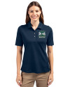 2026 Seattle FIFA World Cup Cutter & Buck Virtue Eco Pique Recycled Womens Polo Navy Blue Front Thumbnail Image