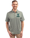 View image 4: Seattle 2026 Soccer Cutter & Buck Forge Recycled Double Stripe Four-Way Stretch Mens Polo Hunter/White Front